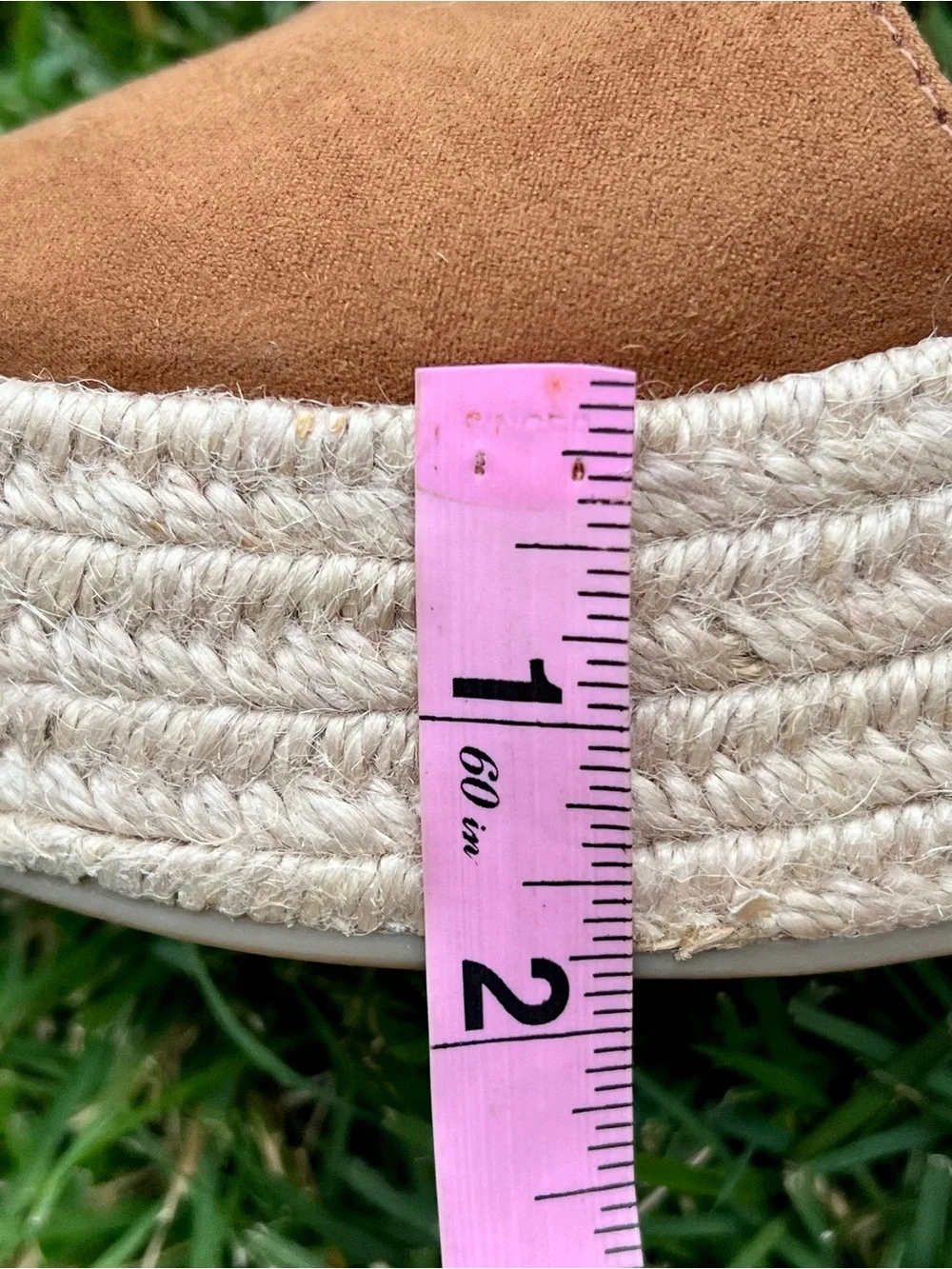 NWT Chunky Platform Wedge Espadrilles Tan brown Morgan 7.5 retro 70’s chunky